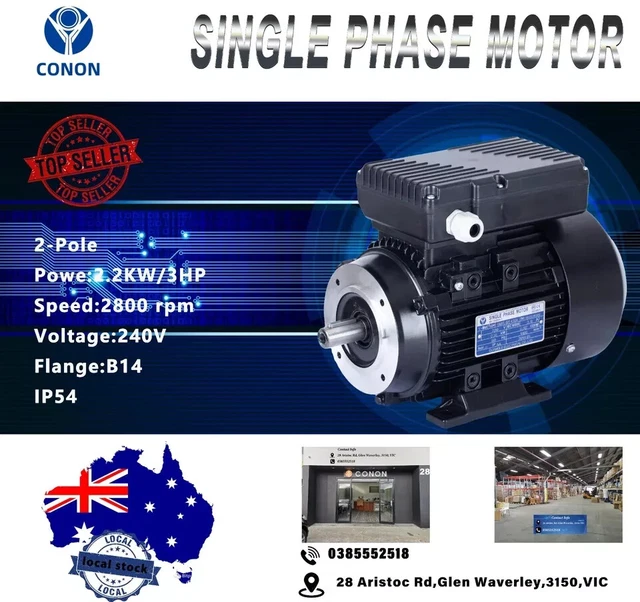 2.2kw 3HP 2800rpm CSCR REVERSIBLE motor | UK