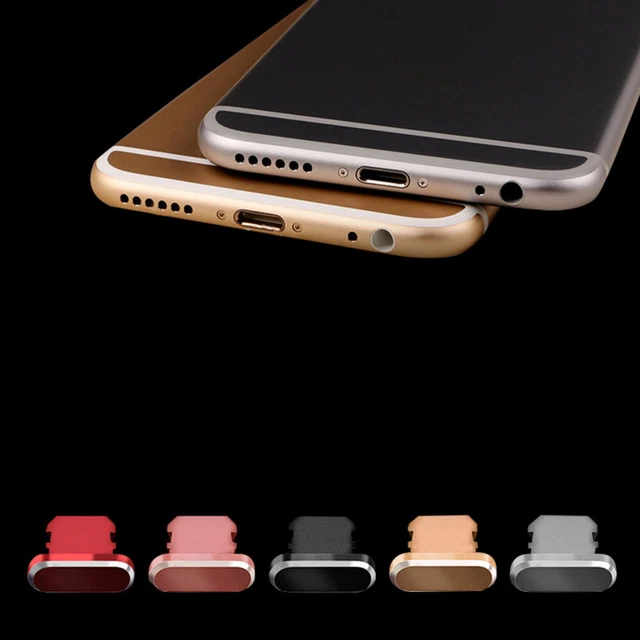6 PCS / Set Universal Smartphone Métal Antipoussière Plug Cap Cache-Bouchon 4