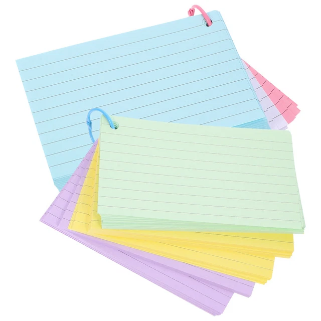 INDEX CARD NOTES Recipe Cards Flashcards Business White Blank Notebook ...