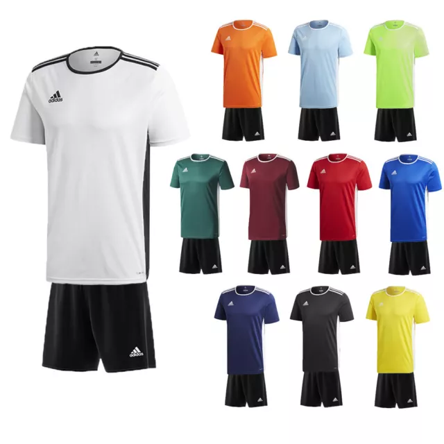 Adidas Entrada 18 Trikot Set Dress Fußball Handball Shirt Sport (Trikot + Hose)