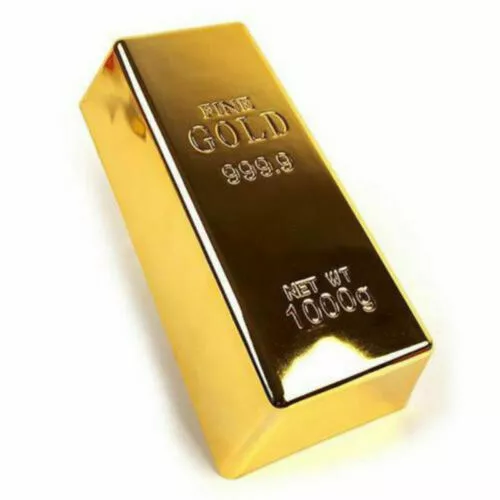 1kg Creative Gold Bar Bullion Door Stop Heavy Brick Paperweight Door Holder Hot