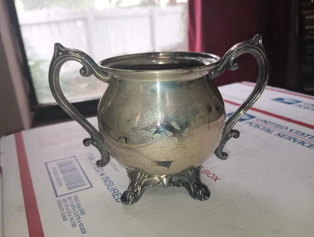 Vintage F.B.Rogers Silver Co. 1883 Sugar Bowl No Lid Silver Plated #2352