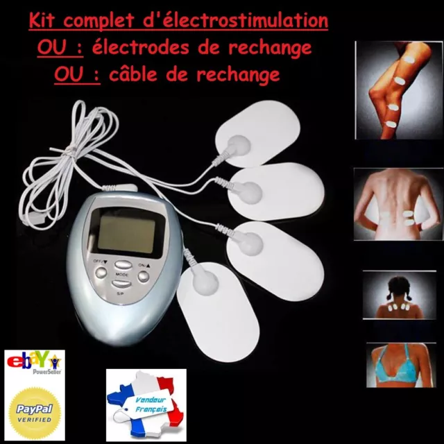 électrostimulateur à 4 électrodes Massage électro-stimulation Electrostimulation