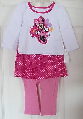 NWT Girls DISNEY MINNIE MOUSE 2 piece OUTFIT, size 6-12 month, Polka Dot
