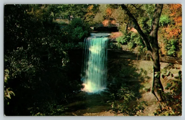 Postcard Minnehaha Falls Park  Minneapolis Minnesota