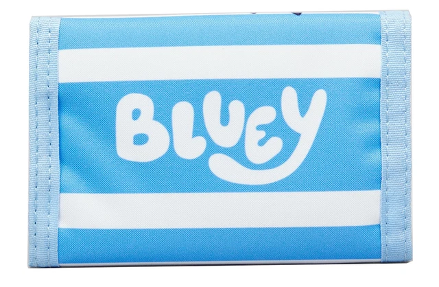 Official Bluey Kids Wallet - Bi-Fold With Zippered Coin Pocket, Card Slots, & ID Window