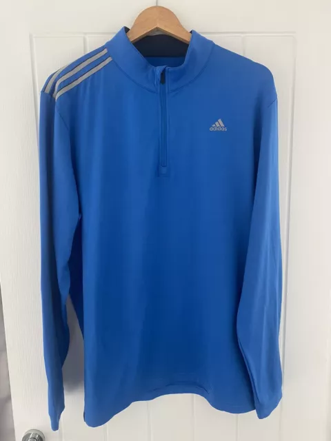 Mens Adidas Golf 1/4 Zip Mid Layer Jumper Size Large