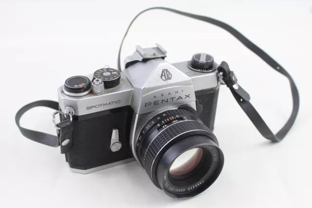 Asahi Pentax SP, SLR Film Camera Mechanically Working w/ Takumar 55mm F/1.8 Lens