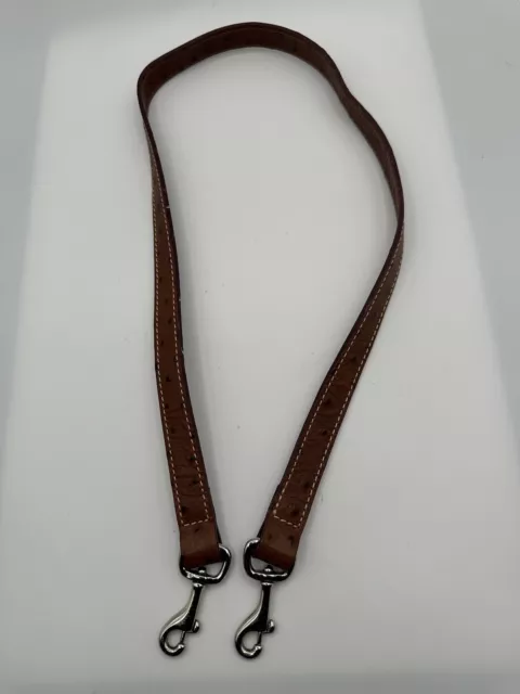 Dooney And Bourke?? Brown Ostrich Print Leather Replacement Shoulder Strap