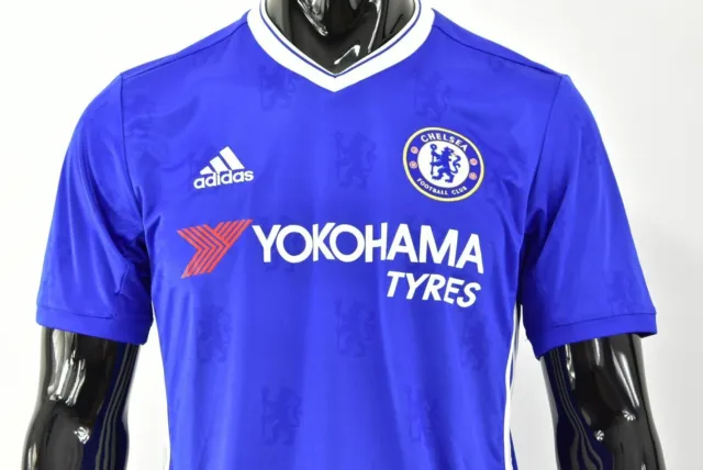 Camiseta de fútbol adidas Chelsea FC local The Blues 2016-2017 TALLA M...