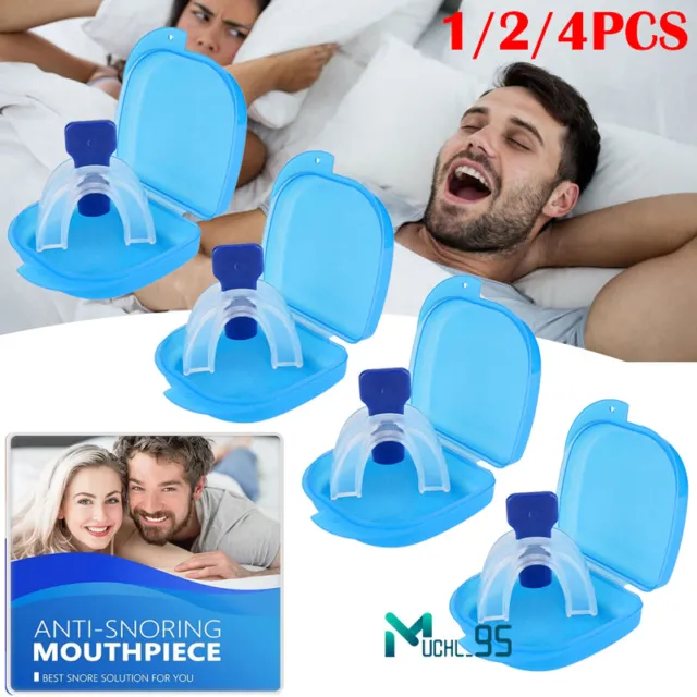 Stop Snoring Mouthpiece Sleep Apnea Guard Bruxism Anti Snore Pure Grind Aid Tray