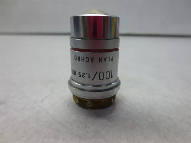 American Optical 100X - 1.25 Oil Plan Achro Cat. 1024 Microscope Objective.