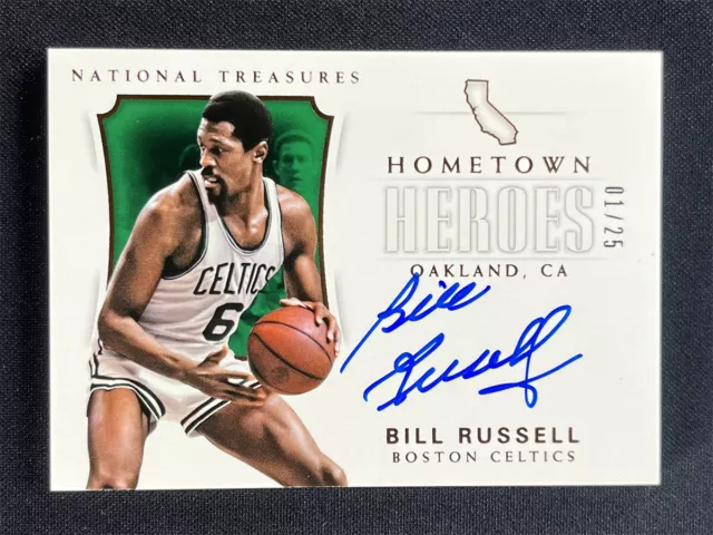 2017-18 National Treasures Bill Russell Hometown Heroes Auto 1/25 = 1/1