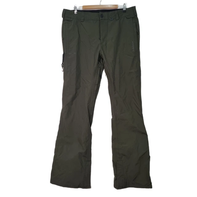 Volcom Mens Freakin Gore Chino Snowboard Pant Green Size L Gortex Exc condition