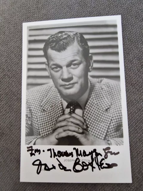 Joseph Cotten Autograph Autogramm  auf Autogrammkarte signiert Netter's Verlag