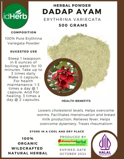 [idHerb] POWDER ERYTHRINA VARIEGATA DADAP AYAM NATURAL ORGANIC HERBAL FRESH