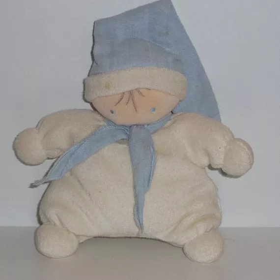 Doudou Poupée Nounours - Bonnet Bleu