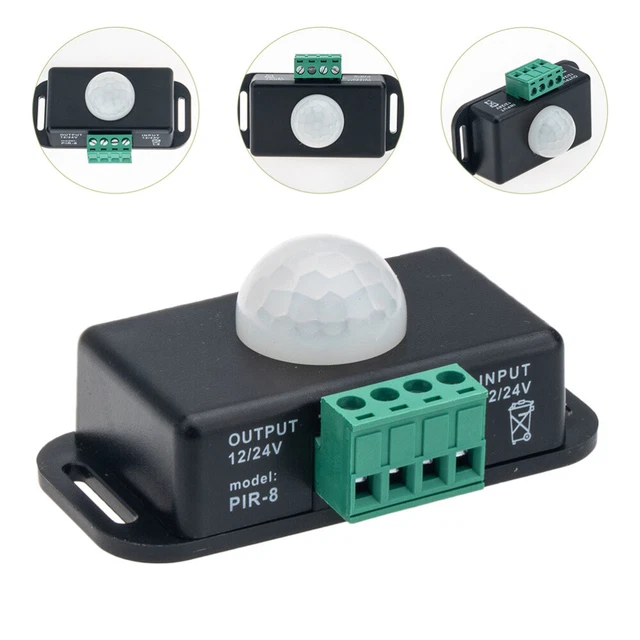 Interruttore Sensore Di Movimento PIR - 4 Pezzi, 12V/24V, Per Strisce LED, Accensione Automatica - Foto 9