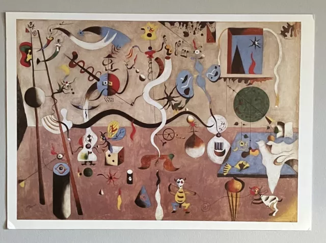 JOAN MIRO, ""IL CARNEVALE DELL'ARLECCHINO"", cartolina d'arte, 1993.