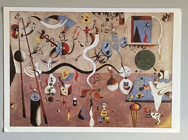 JOAN MIRO, ""IL CARNEVALE DELL'ARLECCHINO"", cartolina d'arte, 1993.