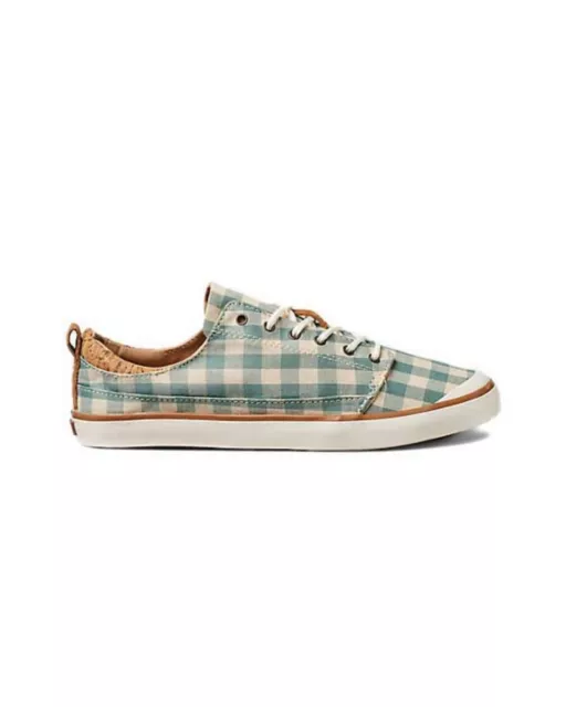 Reef Women's Teal Blue Gingham Walled Low TX Sneaker 7