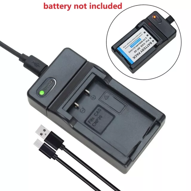 Battery charger for Casio Exilim EX-M1 EX-M2 EX-Z3 EX-Z5 EX-Z8 NP-20 NP-20DBA