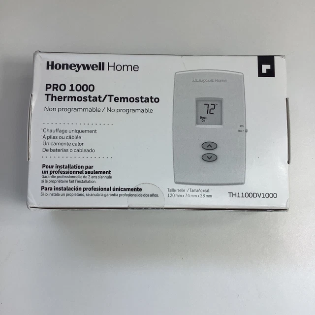HONEYWELL PRO1000 TH1100DV1000 NonProgrammable Heat Only Digital
