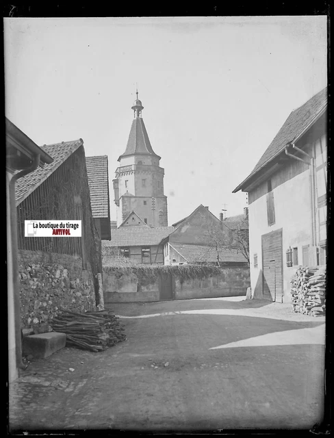 Chambéry, cathédrale, château, plaque verre, photo ancienne, négatif 9x12 cm - Collection