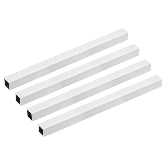6063 Aluminium Tube Carré 20mmx20mmx1.5mm Mur 300mm Sans Soudure Tuyaus 4Pcs