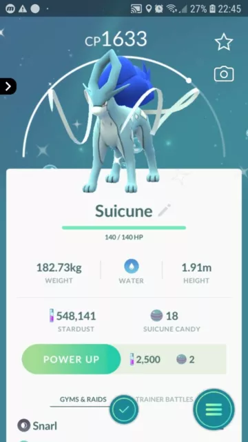 Pokémon Go - Shiny Raikou - Mini P T C - 80.000 Stardust