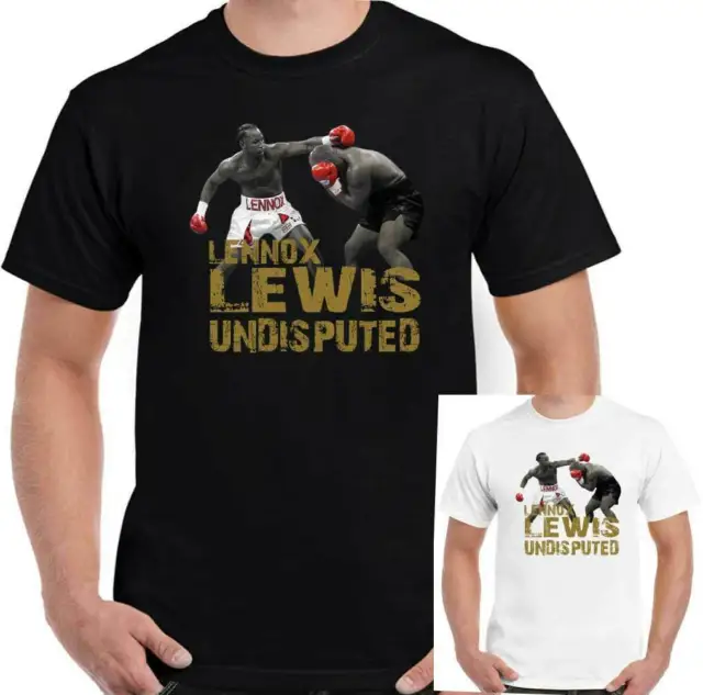 LENNOX LEWIS T-SHIRT Mike Tyson Mens Boxing Tee Boxer MMA Training Top Gym