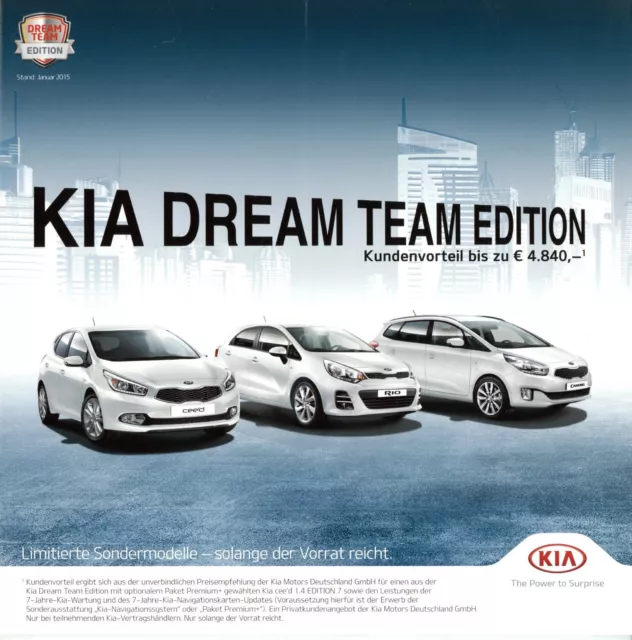 Kia Prospekt Dream-Team Edition 2015 1/15 D Picanto Rio Ceed Soul Sportage
