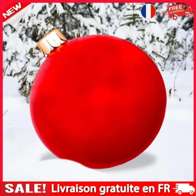 Christmas Inflatable Ball 8 Colors PVC Blow Up Ball Without Light (red 65cm)