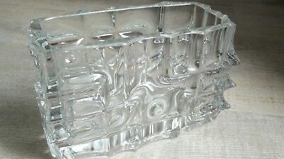 Vase moderniste cristal decor geometrique no daum baccarat modernist crystal 