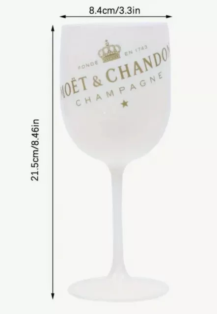 Moet Chandon, Ice Imperial Champagner Glas Acryl Becher  Weiß