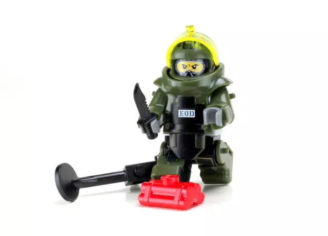 SWAT Bomb Squad EOD Explosive Specialist made with custom real LEGO® minifigure