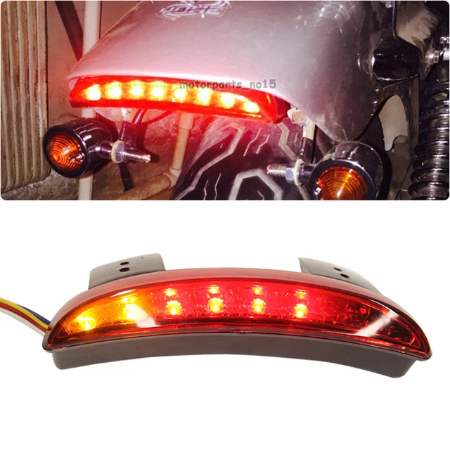 Chopper Bobber Motorcycles L&R Turn Signals LED Brake Rear Tail Light For Harley