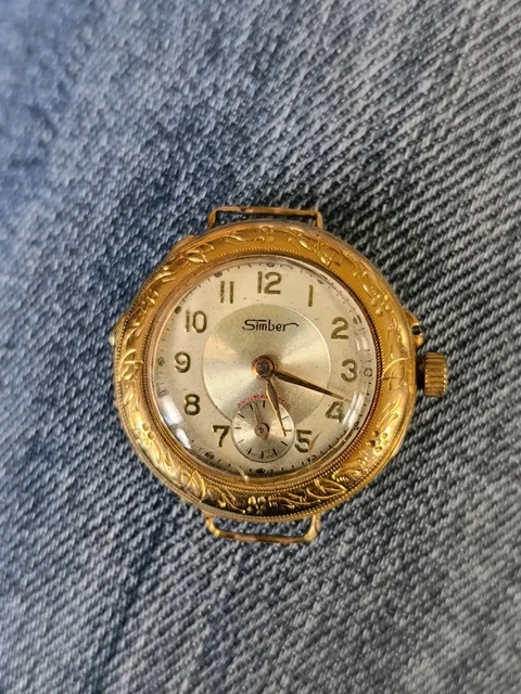 Montre Vintage Zenith X Eberhard En Or 18K, 1920 - Mécanique, Boîtier Coussin 32 Mm