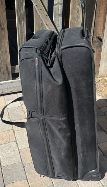 Tumi 34” Black 2 Wheeled Split Duffel Suitcase Luggage Travel Bag