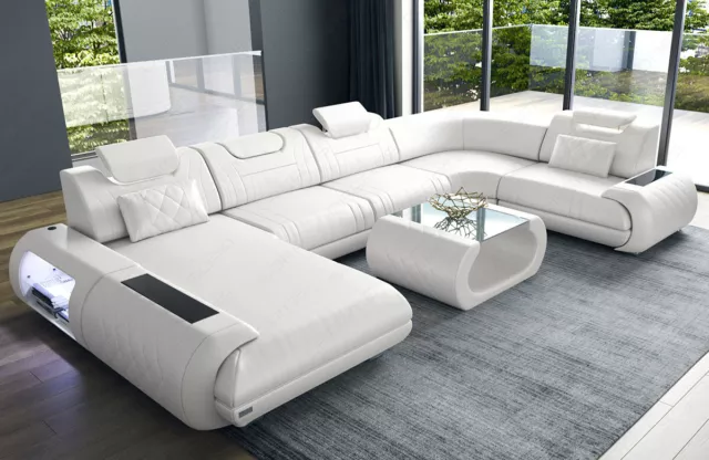 Sofa Interior Design Corner Ottoman Couch Designersofa Rimini U Shape White LED