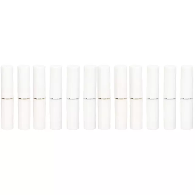 12 piezas contenedor de almacenamiento de bálsamo labial hágalo usted mismo tubo de tapa botella de lápiz labial