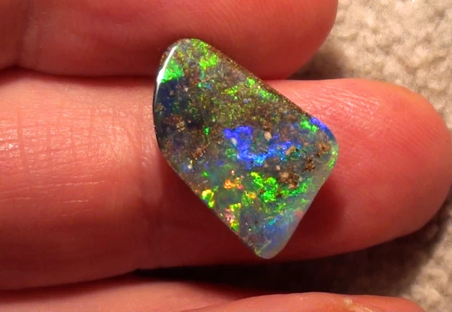 Gem-Boulderopal Grün-blau-gold -top Pierre - 8,95ct. Avec Video