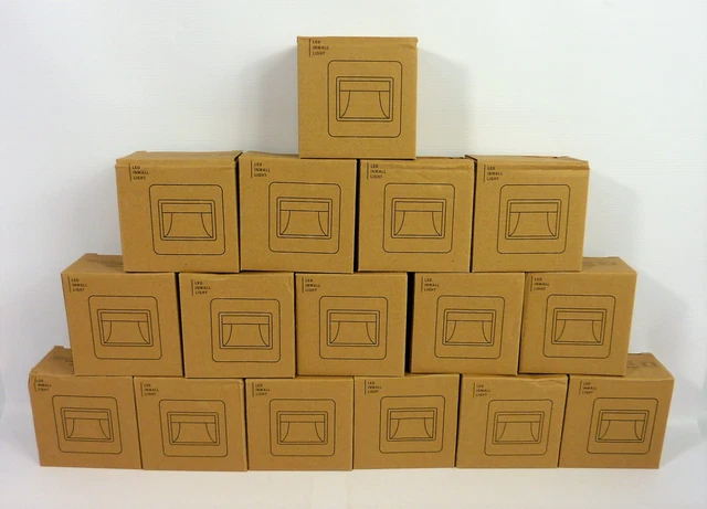 Job Lot Of Approx. 16 New Boxed LED Inwall Ground Footlights (UNTESTED)