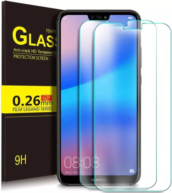 2x Huawei P20 Lite Panzerfolie Schutzglas Echt Hart 9H Displayschutz Verbundglas