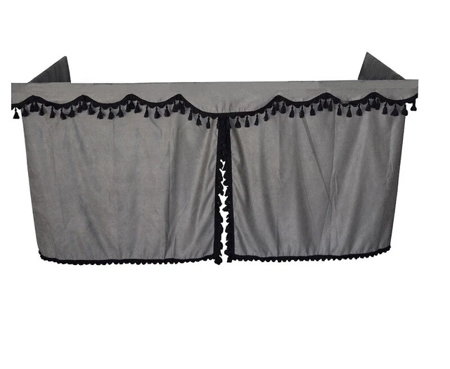 2-Pack Grey Bed Curtains For Scania, MAN, DAF, Volvo, Renault, Mercedes – 1.10 X 1.55m – 24/7 AUTO