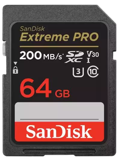 SanDisk Extreme Pro SD SDXC 64GB UHS-1 Class10 U3 V30 4K 200MB/s Memory Card