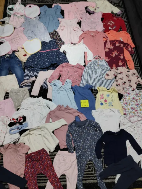 #B10💜 Huge Bundle Of Baby Girl Clothes 6-9months NEXT GEORGE DISNEY TU H&M PRIM
