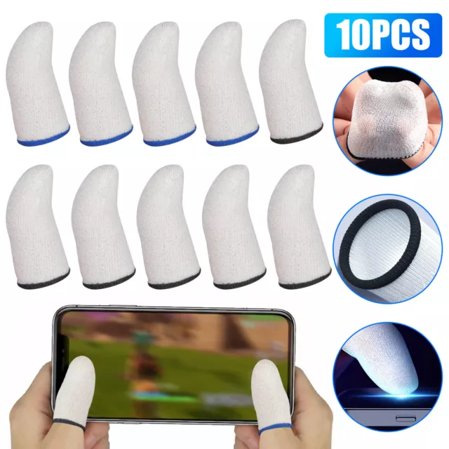 10PCS Gaming Finger Sleeve Mobile Game Controller Touch Screen Gloves Sweatproof