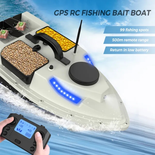 500M GPS Fischköder Futterboot Köderboot Baitboat mit 4 Hoppers 5200mAh/12000mAh