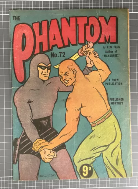 The Phantom #72 Frew Publications *Scarce* Australian Comic 1954 Fn-